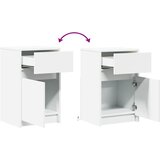  Noćni ormarić s LED svjetlima bijeli od konstruiranog drva | shoptok.hr