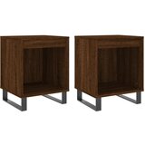Maison Chic Dvo delni komplet Nočne omarice - Nočne mize rjavi hrast 40x35x50 cm inženirski les, (21689114) | Shoptok.si