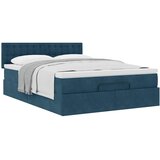 Otomanski krevet s madracima tamnoplavi 140x190 cm baršunasti | shoptok.hr