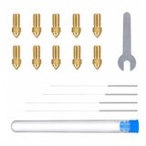 Elegoo neptune 4/4 pro multi-size brass nozzle pack (2pcs 0.2mm, 4pcs 0.4mm, 2pcs 0.6mm, 2pcs 0.8mm) Cene