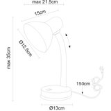 Globo 2485S - Stona lampa BASIC 1xE27/40W/230V crna | Eponuda.com