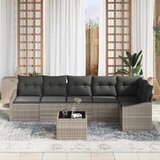  Set sofe s jastukom 7 pcs Svjetlosiva poliratan | shoptok.hr