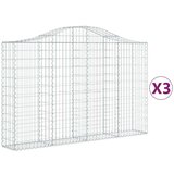  Lučne gabionske košare 3 kom 200x30x120/140cm pocinčano željezo | shoptok.hr