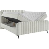 MID.YOU POSTELJA Z VZMETNICO 200 cm x 200 cm , les, tekstil, leseni material bež | Shoptok.si
