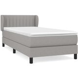  Okvir kreveta s oprugama i madrac svjetlosivi 80x200cm tkanina | shoptok.hr