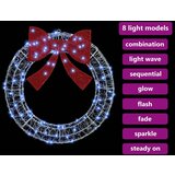 vidaXL Venec z LED lučmi Hladno bela 90 cm Akril | Shoptok.si