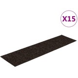  Prostirke za stepenice samoljepljive 15 kom 76x20 cm tamnosmeđe pravokutne | shoptok.hr