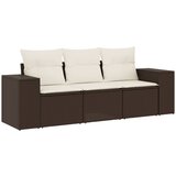 Maison Chic Seti vrtnega pohištva - Vrtna garnitura - Vrtni pohištvo set 3-delna z blazinami rjav poli ratan, (21810292) | Shoptok.si