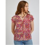 Orsay Red-Pink Ladies Patterned Blouse - Women Cijene