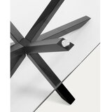 Kave Home Crni stolić za kavu sa staklenom pločom stola 70x130 cm Argo – | shoptok.hr