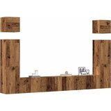 Maison Chic TV omarice - TV enot 6-delna stenski stari lesni inženirski les, (21699866) | Shoptok.si