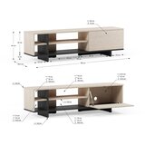 Marckeric Črna TV omarica 160x44x36 cm Cequoia – | Shoptok.si