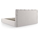 Micadoni Svijetlo sivi baršunasti tapecirani bračni krevet s prostorom za odlaganje s podnicom 140x200 cm Bellis – | shoptok.hr
