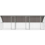  Kućica za pse s pohranom 3 pcs Srebrno 6 x 2 x 2 m Čelik | shoptok.hr