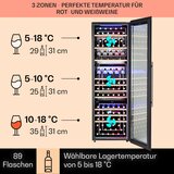 Klarstein Vinsider 89 Trio - vgradni hladilnik za vino (za 89 butelk, 3 hladilne cone) - | Shoptok.si