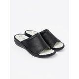 Shelvt Flip-flops with leather insert black | Shoptok.si