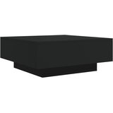  The Living Store Klubska mizica črna 80x80x31 cm iverna plošča - Klubska Mizica, (21448253) | Shoptok.si