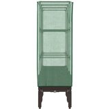 vidaXL Visoka greda s prevleko za rastlinjak videz ratana 120x40x140cm | Shoptok.si