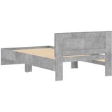  Okvir kreveta s uzglavljem siva boja betona 100x200 cm drveni | shoptok.hr