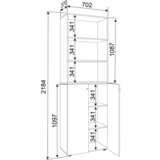 MID.YOU Omara Za Čevlje Lona 2xl, Bela, Barva Hrasta | Shoptok.si