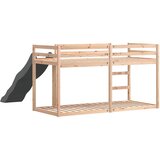 Krevet na kat s toboganom i ljestvama 80 x 200 cm od borovine | Eponuda.com
