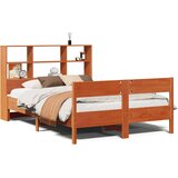vidaXL Krevet s regalom za knjige bez madraca 120 x 190 cm od borovine | shoptok.hr