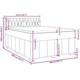  s oprugama i madracem plavi 140 x 190 cm od tkanine | shoptok.hr