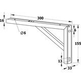 Sapho Željezna potpora za pult u srebrnoj boji 30x4 cm – | shoptok.hr