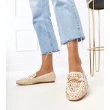 Gemre Beige moccasins decorated with studs Lea | shoptok.hr