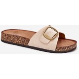 Boto Women's sandals with buckle on cork platform beige Zavira | Shoptok.si
