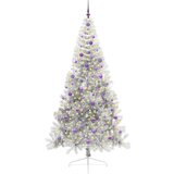  Umjetno predsvijetljeno božićno drvce Srebrno 240 cm PET | shoptok.hr