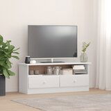  The Living Store TV omarica s predali ALTA bela 100x35x41 cm trdna borovina - TV Omarica, (21499127) | Shoptok.si