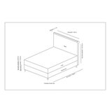 Hanah home bračni krevet sonata set 140 x 200 grey