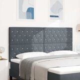  LED glava kreveta s LED trakama Tamno siva 180 cm Baršun | shoptok.hr