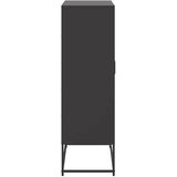  Visoka komoda crna 68,5 x 38,5 x 123,5 cm čelična | shoptok.hr
