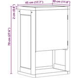  Ormar za kupaonicu Prirodna 45 x 30 x 70 cm Čvrsto teak drvo | shoptok.hr
