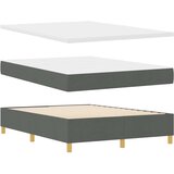  LED Box Spring Krevet Tamno siva 140 x 200 cm tkanina | shoptok.hr