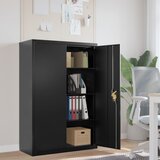 Ormarić za spise crni 90 x 40 x 140 cm čelični | shoptok.hr
