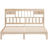 vidaXL Krevet s regalom za knjige bez madraca 180x200 cm od borovine | shoptok.hr