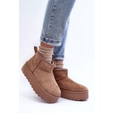 Boto Suede Snow Boots On Platform Dark Beige Corcoran | Eponuda.ba