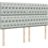 vidaXL Box spring postelja z vzmetnico svetlo siva 180x200 cm žamet | Shoptok.si