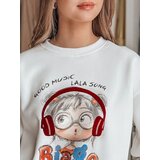 DStreet Bluza damska oversize z nadrukiem LALA VIBE biała | shoptok.hr