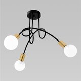 Toolight svjetiljka stropna paradise 3 crno zlato APP517-3C | shoptok.hr