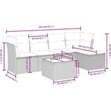 vidaXL 6-dijelni set vrtnih sofa od poliratana s jastucima smeđi | shoptok.hr