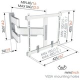 Vogels TVM5445WH, ELITE zidni nosač za TV od 32"-65", rotacija 180°, max 35kg | shoptok.hr