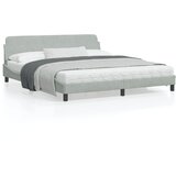 vidaXL Okvir za krevet s uzglavljem svjetlosivi 180x200 cm baršunasti | shoptok.hr