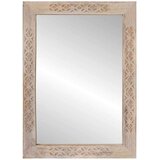vidaXL Ogledalo z ogledalom Bela 57 x 70 x 3 cm trden mangov les | Shoptok.si