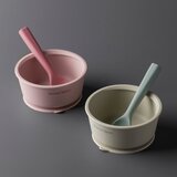 Tommee Tippee EasiStick™ Silicone Bowl & Spoon silikonska posoda s priseskom 4m+ Pink 1 kos | Shoptok.si