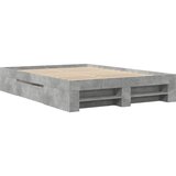  Okvir kreveta boja betona 135 x 190 cm od konstruiranog drva | shoptok.hr