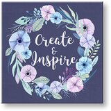  Slike na platnu z besedilom Create and Inspire (moderne slike) | Shoptok.si